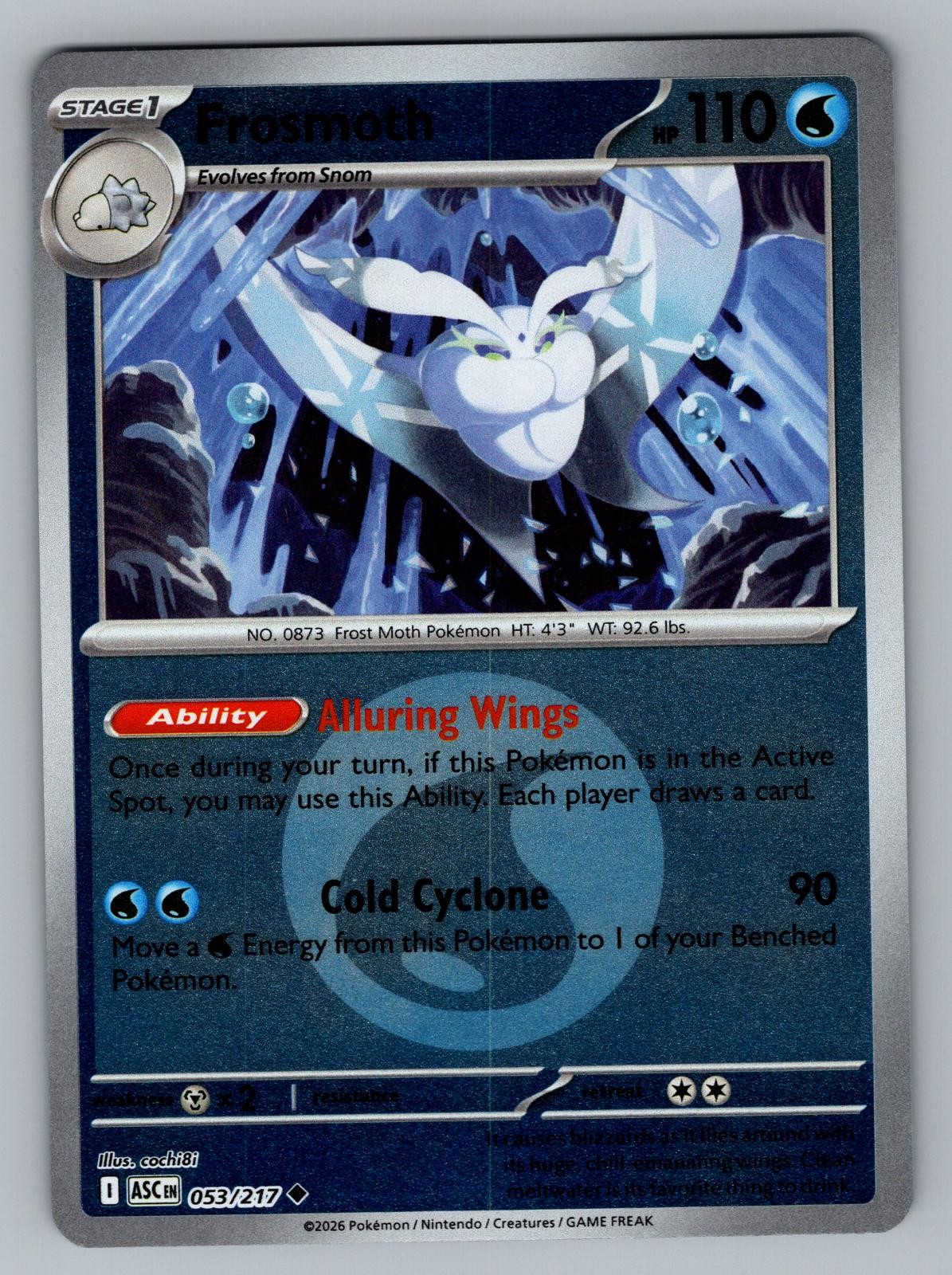 Frosmoth (Energy Symbol Pattern) 053/217 Uncommon Ascended Heroes Pokemon NM