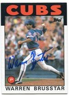 WARREN BRUSSTAR signed 1986 Topps Card #564 Card Chicago Cubs WS COA — photo 1