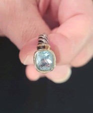 David Yurman Cable Collection Blue Topaz ring Sz 6.5