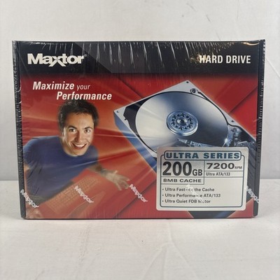 Maxtor Hard Drive Ultra Series 200 Gigabytes 7200 RPM 8MB Cache NEW SEALED