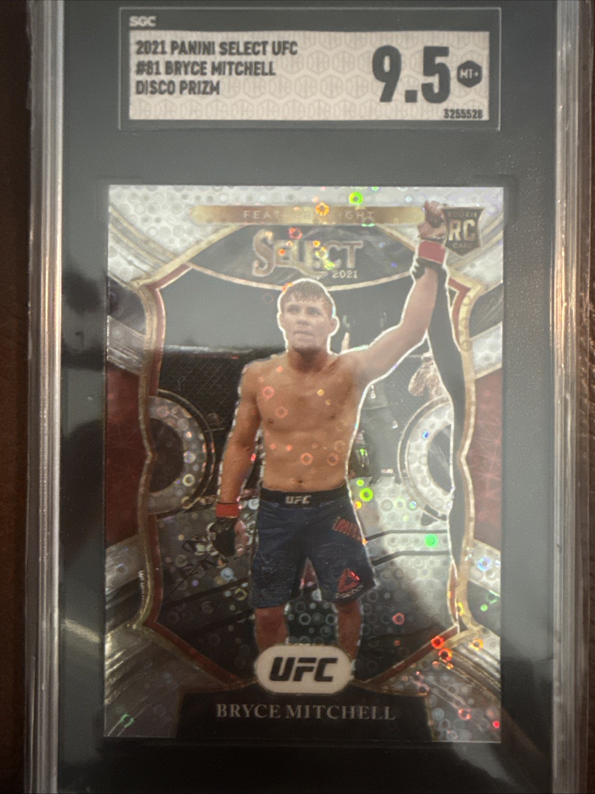 2021 Panini Select Ufc Card Number 81 Bryce Mitchell Disco Prizm 9.5
