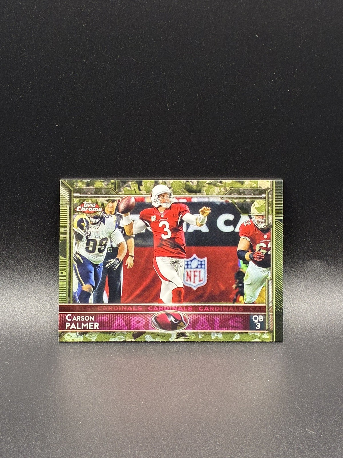 Carson Palmer 2015 Topps Chrome Mini Camo Refractor /99 Cardinals #91