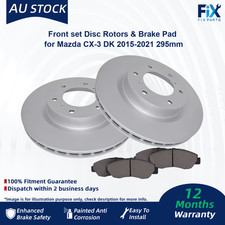Front set Disc Rotors & Brake Pad for Mazda CX-3 DK 2015-2021 295mm