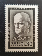 1957 FINLAND SUOMI DEATH JEAN SIBELIUS COMPOSER VF MNH