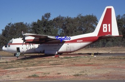 35mm Aircraft Slide Lockheed C-130 Hercules N131FF Santa Rosa 1995