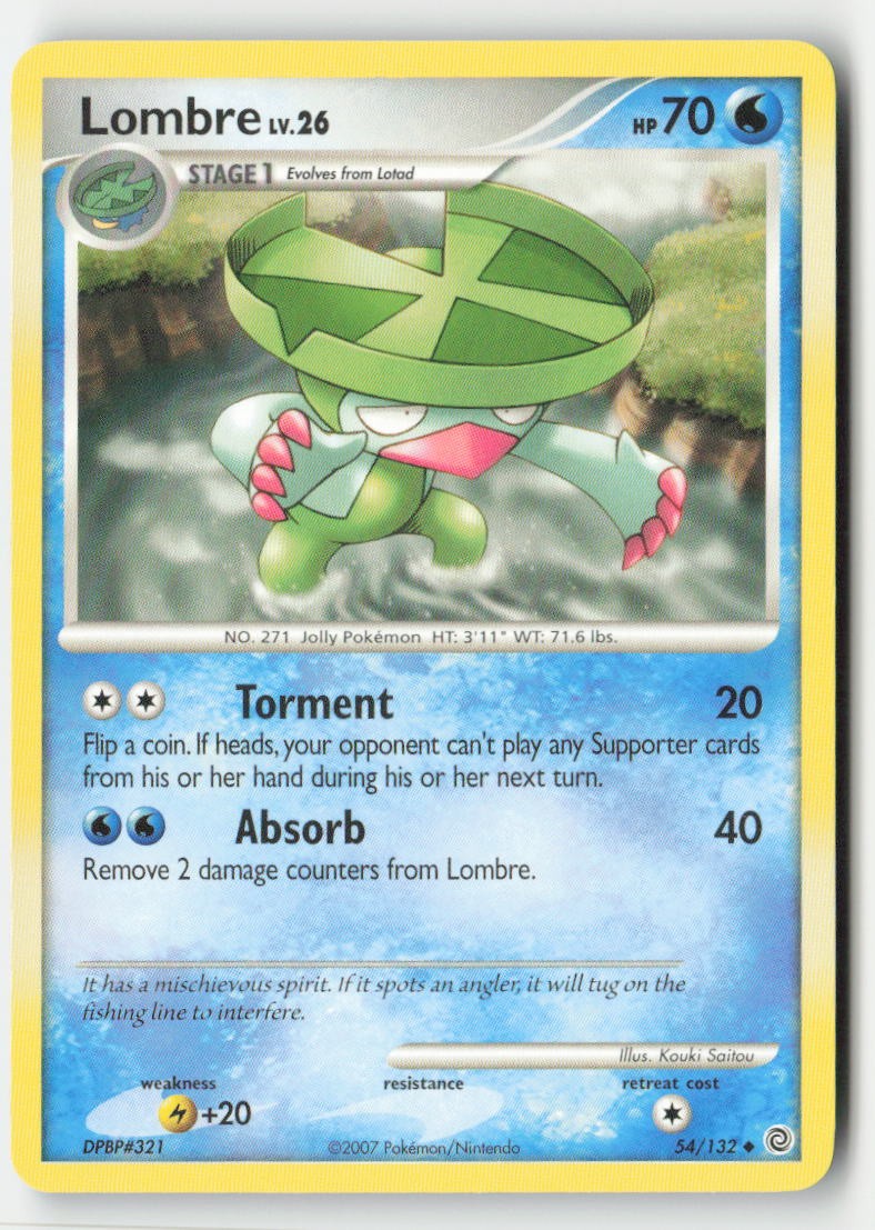 Lombre 54/132 Uncommon Secret Wonders Pokemon Near Mint