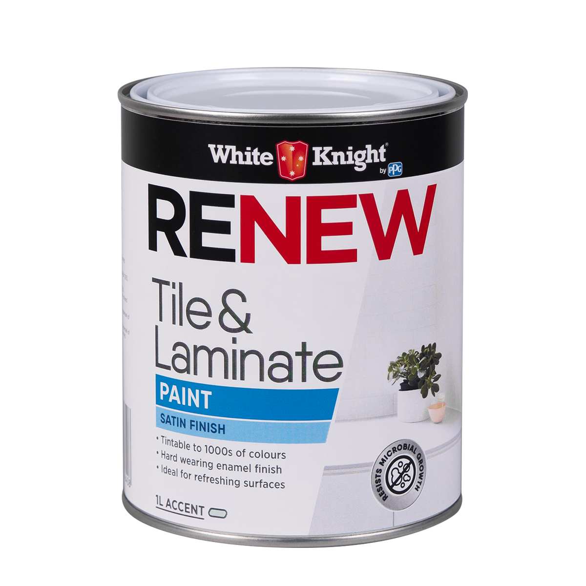 White Knight Renew Tile & Laminate Paint Accent Satin 1l
