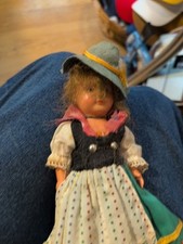  1Vintage Handmade  Doll From Poland ?'***- Girl.  Folk. 1949/50/?,S? 10" TALL. 