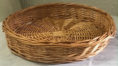 Runder Obstkorb geflochten Brot Couchtisch Weiden Tablett Servieren