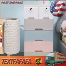 5-Layer Plastic Clothes Drawer Cupboard Stackable Storage Drawers Organizer