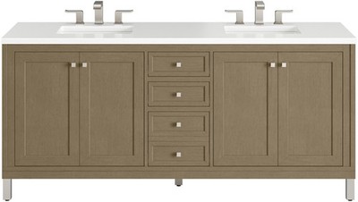 James Martin Vanities 503-V72-3WZ Chicago 72'' - Walnut Whisper