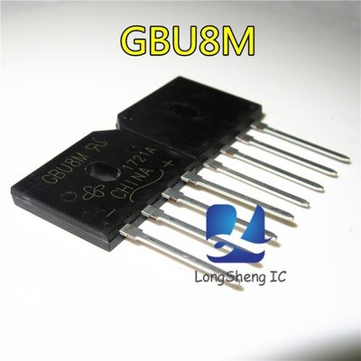 5 PCS GBU8M SIP-4 Bridge Rectifiers 8A Bridge Rectifier new #zn