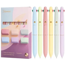 Ddaowanx Multicolor Pens 4-in-1 Colored Ballpoint Pen 0.5mm Fine Point Smooth...