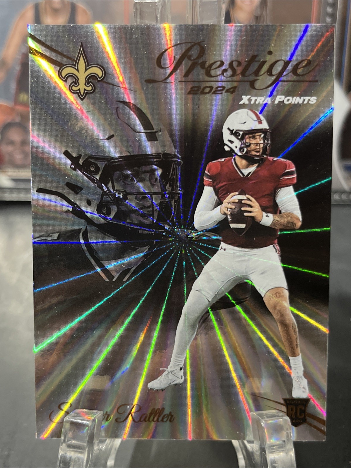 2024 Panini Prestige - Rookies Spencer Rattler #359 Xtra Points Sunburst (RC)