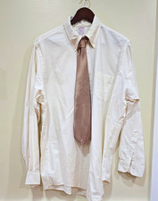 Brooks Brothers Makers White Supima Cotton Button-Down Dress Shirt 16.5vtg