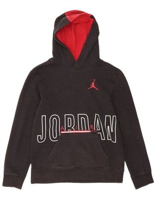 Jordan Jungen Grafik Hoodie Pullover 13-14 Jahre XL schwarz Colourblock Baumwolle BS10