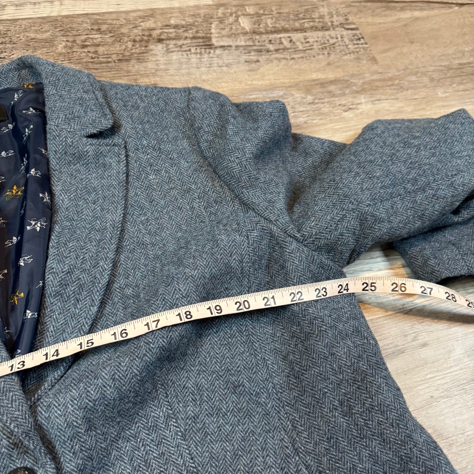 Talbots Gray Herringbone Blazer Structured Wool B… - image 5