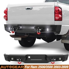 For 2003-2009 Dodge Ram 2500 3500 Steel Rear Bumper Wd-rings Sensor Holes