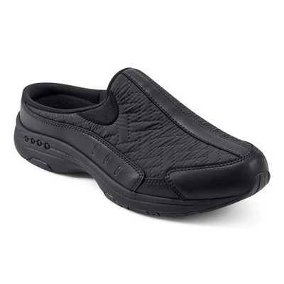 Easy Spirit Größe 7M Schwarze Traveltime Clogs Nylon Arch Support Slip-On Schuhe