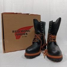 RED WING 2218 Steel Toe Black Logger Boots Wo...