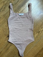 Babaton Aritzia Women  s Contour Tank Tan Square Neck Bodysuit XS