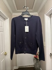 Free Assembly Women s Cozy Yarn Welt Pocket Cable Cardigan Sweater, Size -S 4-6