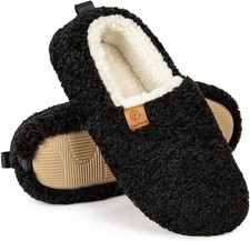EverFoams Women's Faux Fur Slippers Memory Foam Slip On Cozy House Shoes