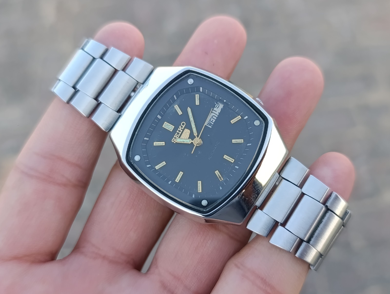 Lot of 4 Vintage Seiko 5 TV Automatic Day-Date SS Men's Japanese Wristwatches image 6