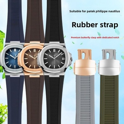 For Patek Philippe Nautilus 5711 5712 5726 5980 Silicone Watch Band Straps Mens