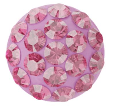 ROSE Pink 6mm IHC Austrian 86601 Pave Cabochon Crystal Flatback Rhinestones 2 pc