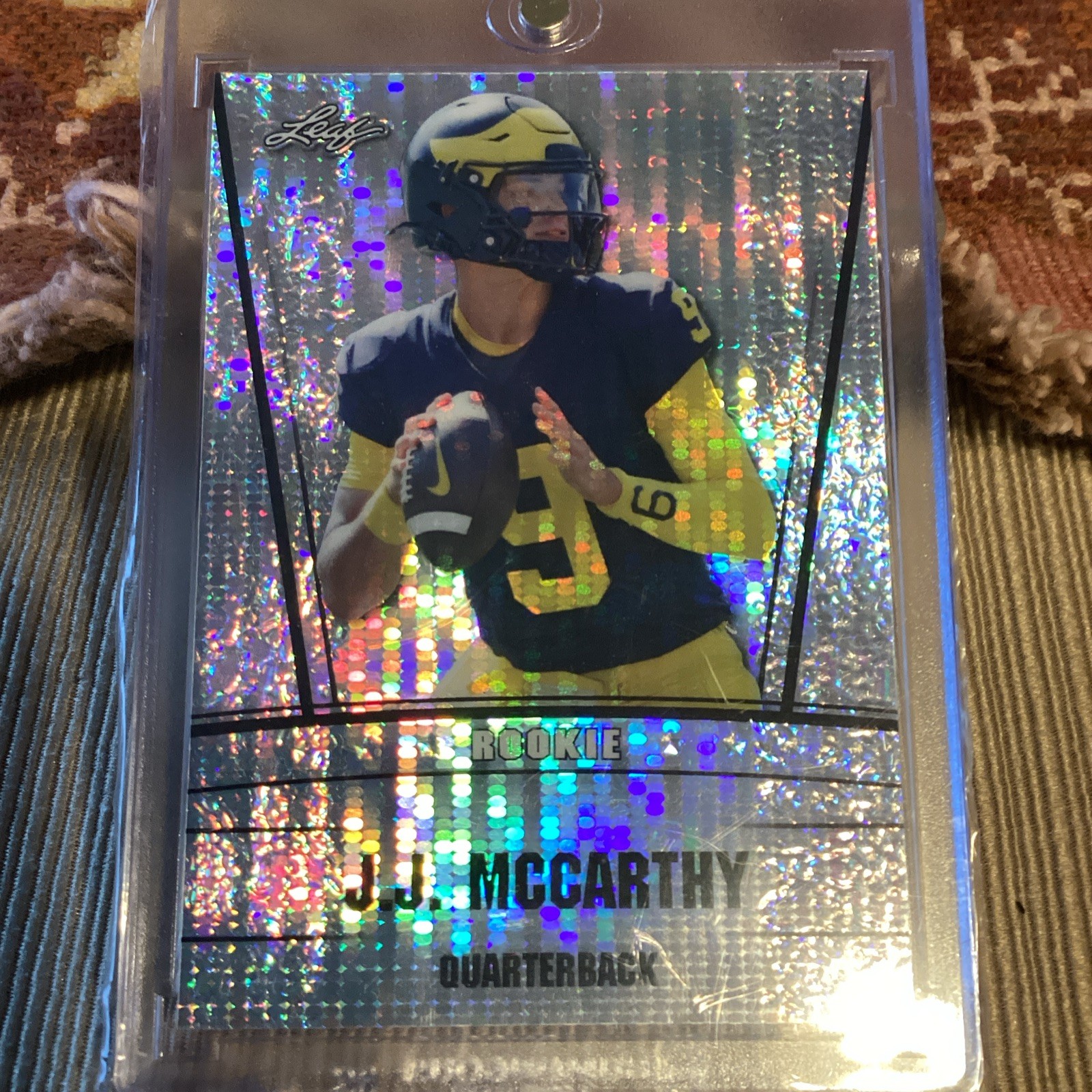 Leaf 2023 Leaf J.J. McCarthy Rookie Serial Numbered #RS-34 Michigan 19/25