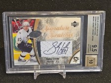 Sidney Crosby 2005-06 UD Ice Signature Swatches #SSSC BGS 9.5/Auto 10 RC Rookie