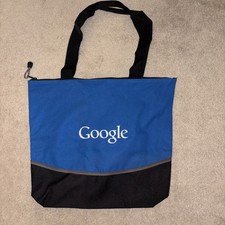 Google Blue Canvas Shopping/Gym Bag  with zip