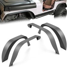 For Yj Off-road Flat Front And Rear Fender Flares Compatible With 1987 1988 1989