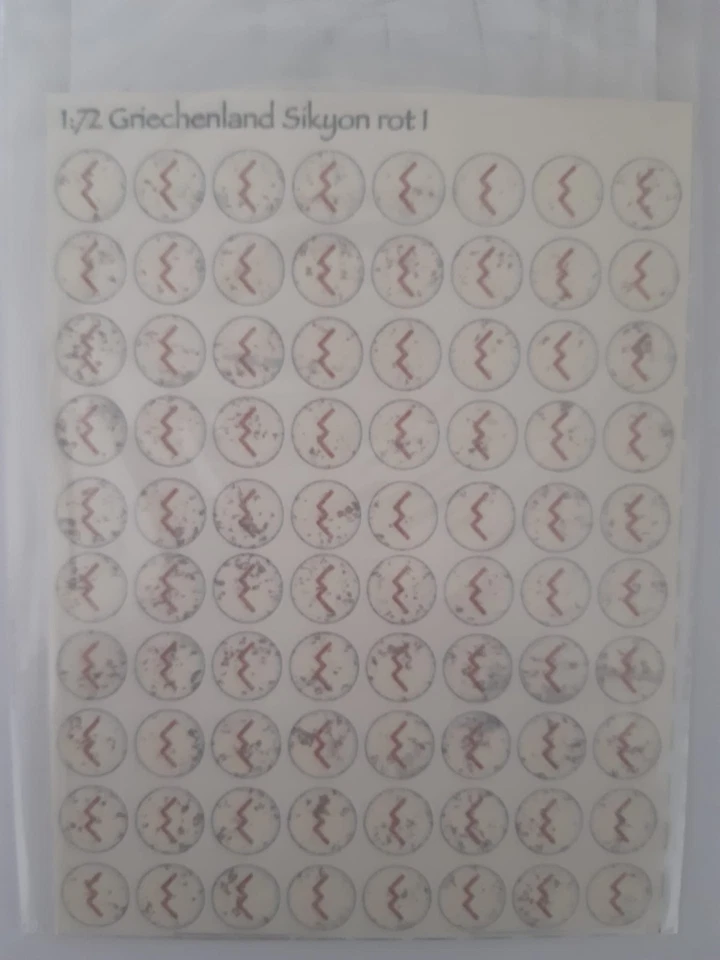 Shildschmie 1/72 - Scudo greco Sikyan rosso 1 (Decals) - Immagine 2 di 2