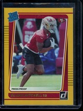 2021 Donruss Elijah Mitchell Press Proof Premium Rookie San Francisco 49ers #312