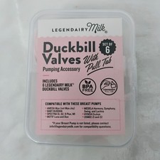 Legendairy Milk Duckbill Valves 6 Pk w/ Pull Tab Spectra Compatible NEW SEALED F