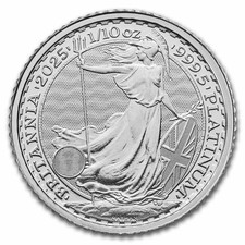 2025 Great Britain 1/10 oz Platinum Britannia BU 2378.60 per troy oz