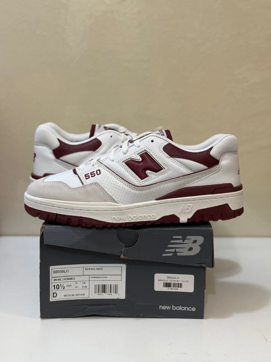 New Balance 550 Burgundy Sizes 9, 10, 13 New Balance 550 Burgundy Cyan - BB550WBG US Men main image 3