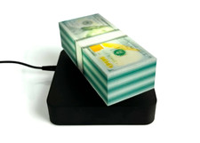 Magnetic Levitation Floating Money Lamp LED Rotating Gaming Setup Desk Decor GTA