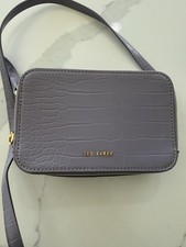 Designer Ted Baker Pale Purple Gold Hardware Crossbody Bag Purse Clutch NWT Sm