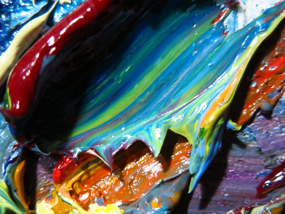 ОРИГИНАЛЬНАЯ КАРТИНА МАСЛОМ█ВИНТАЖНОЕ ИСКУССТВО█ПОДПИСАННАЯ ЭКСПРЕССИОНИСТСКАЯ ПОП█АБСТРАКТНАЯ ПРИРОДА URBAN - Изображение 2 из 4