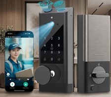 Video Smart Lock w/ Camera  Doorbell, 6-in-1 Keyless Entry Door Lock App Remote