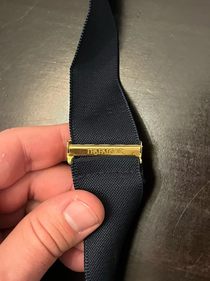 Lot Of 3: Trafalgar Suspenders With Button Attachments Navy Red Maroon Menswear - Image 4 of 4