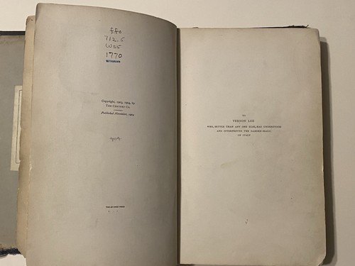 Italian Villas & Their Gardens, Edith Wharton, Maxfield Parrish, 1st Ed Ex Lib - Picture 7 of 14