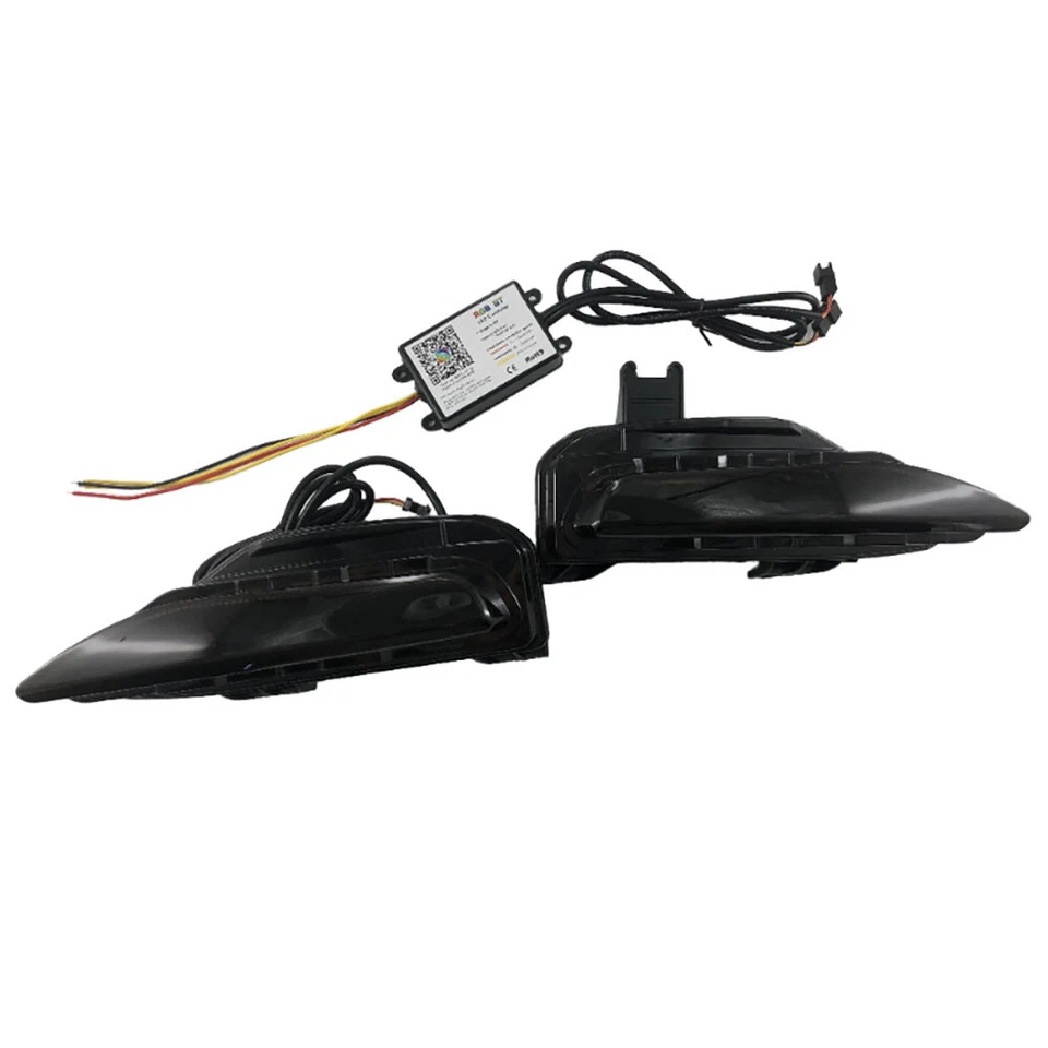 Luces antiniebla de señal secuencial LED RGB ahumadas para Infiniti Q50 Q50S Sport 2014-20 Foto 3 de 4