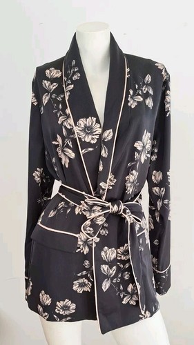 Witchery Jacket With Tie - Size 10 (S/M) - Partially Lined - Shawl Collar