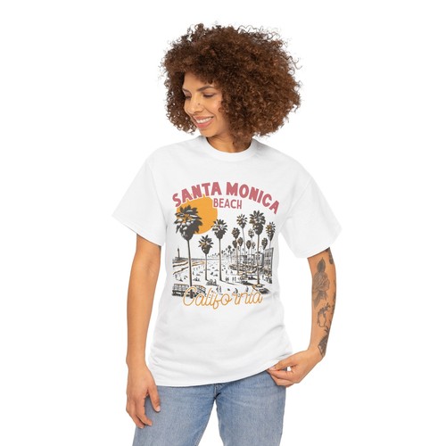 Beach Vibes T-Shirt | Summer Ocean Waves | Santa Monica Beach - California Shirt - Bild 11 von 85