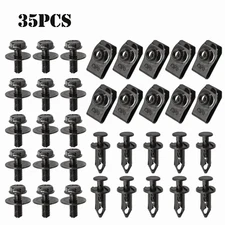 35PCS For Lexus Engine Under Cover Splash Shield Guard M6 Bolts & U-nut Clips
