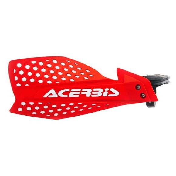 Protège-mains ACERBIS X-ULTIMATE rouge et blanc avec coque haute résistance ventilée